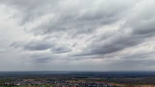 Overcast with a bit of rain... the view from Thickwood -- Fort McMurray 2024 Wildfire