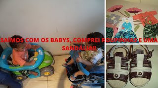 FIZ UMA PORÇÃO DELICIOSA, SAÍMOS COM OS BABYS, COMPREI ROUPINHAS E UMA SANDÁLIA PARA O BÊBÊ!!