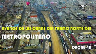 Avance de las obras del Metropolitano por la Estación Naranjal | Drone 4K