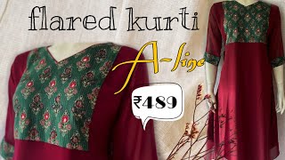 നല്ല അടിപൊളി A-line flared kurti ഇത്ര വിലക്കുറവിലോ 🔥🔥🔥|FREE SHIPPING🛒|#kurti#fashion#style#kerala