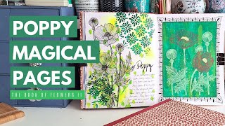 Art Journal Magic: Drawing Poppies in my Book of Flowers II