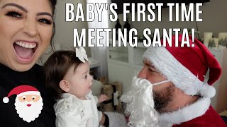 BABY MEETS SANTA FOR THE FIRST TIME! SHE PULLS HIS BEARD!