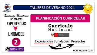 Planificación Curricular 2024  - 02 | RM 587-2023 - MINEDU