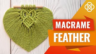 Macrame Feather Tutorial | Macrame Feather DIY | Macrame Feather for Beginners