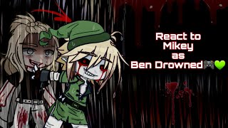 Tokyo revengers react to Mikey as Ben Drowned 2/2 |Creepypasta¤|