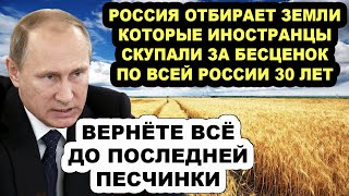 Такого жестяка от Путина никто не ожидал! Путин ОТБИРАЕТ У ИНОСТРАНЦЕВ сельскохозяйственные земли