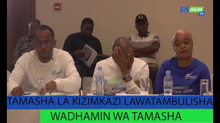 #TAMASHA LA KIZIMKAZI LALAWAMBULISHA RASMI WADHAMIN WAKE.