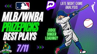 MLB/WNBA PrizePicks Today | Best 3 Plays | Tuesday | 7/11/2024 |