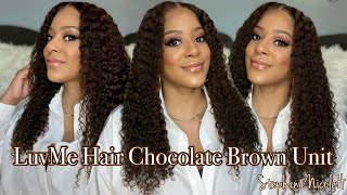 LuvMe Hair Chocolate Brown Curly Unit | Serving Autumn Vibes