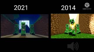 Minecraft Creeper Raps comparison new and old (Dan Bull Version)