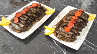 How To Make Vegetarian Stuffed Grape Leaves 😋🤩Super Yummy !!#food