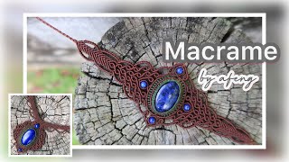 Macrame by Afeng: 2021-21｜Macrame Tutorial｜Macrame Bracelet ｜Matching’2021-10 necklace’｜编绳｜DIY｜