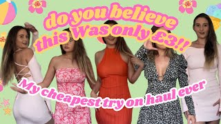 Cheap dress TRY ON HAUL! DO YOU BELIEVE this was only £3?!😱😍💖💕 Mini summer dress haul 2024 PLT💕