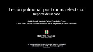 Lesión pulmonar por trauma eléctrico