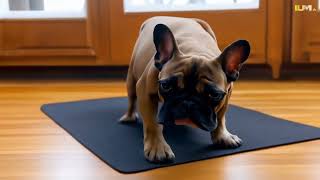 French Bulldog at yoga class - AI video - deep fake - dream machine - Luma