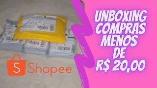 Unboxing Compras Menos de R$ 20,00 na Shopee