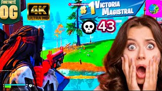 FORTNITE RELOAD OG VICTORIA MAGISTRAL 43  ELIMINACIONES TEMPORADA 4 CAPÍTULO 5 GAMEPLAY COMPLETO ✅