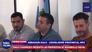 ABRAHAM GALO COMUNIDAD REGIONAL EN PUEBLO ITALIANO