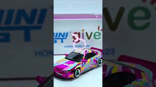 Unboxing Mini GT Give 2023 Hong Kong Nissan Silvia S15 Pink