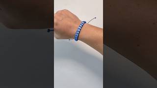 Knitting for beginners easy friendship bracelet making full tutorial on @bijoumadame #shorts