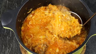 Вкусная Тушеная капуста в казане. Рецепты из капусты на ужин. Тушеная капуста на каждый день!