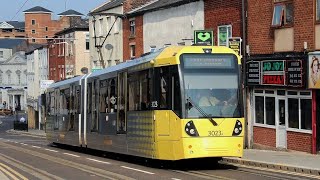 Route Visual Metrolink 3023 Old Trafford to Manchester Piccadilly (partial route)