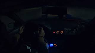 drifting 240sx sunroof pov. At night