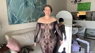 4K Transparent Dress Try On With Mirror View   Curious Carly Try