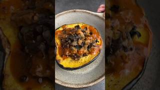 Miso Tempeh Stuffed Acorn Squash #vegancomfortfood