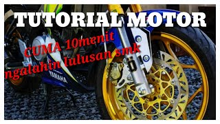 TUTORIAL MUDAH !!penggantian kampas rem & isi ulang minyak rem hydrolis pada new vixion