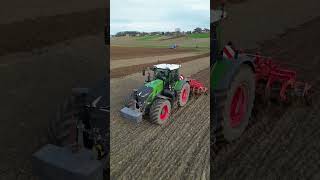 Sowing and cultivating with a Fendt 828 and a Fendt 942. #fendt #viral #fyp #like