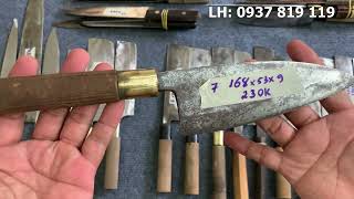 Deba thép trăng, misono 240mm, nakiri vg10 Video46 CÒN  1,1b,9,13,14,16,17