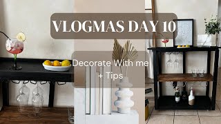 VLOGMAS DAY 10 | DECORATE WITH ME +CLIENTS BARCART | LUXURIOUS YET AFFORDABLE DECOR TIPS|SA YOUTUBER