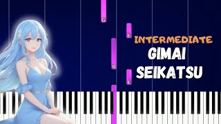 GIMAI Seikatsu Episode 1 OST - NEW FAMILY | EASY piano tuto