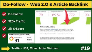 Create Very High Quality Do Follow Web 2 O & Article Submission Backlink | Do Follow Backlinks