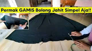 Cara Menjahit Baju Gamis Bolong terkena knalpot || Permak Gamis