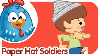 Paper Hat Soldiers | Lottie Dottie Chicken UK | Nursery Rhymes For Kids