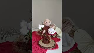 #TBT Santo Antônio em #crochet #croche #crochecriativo #amigurumi #santoantônio #artesanato