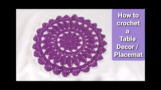 How to Crochet a Table Decor / Placemat Part 2