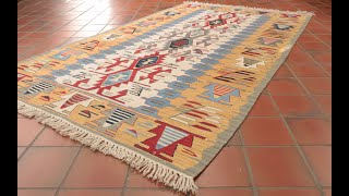 309474 Turkish Seccade Kilim walkaround