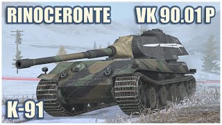 VK 90.01 (P), Rinoceronte & К-91 • WoT Blitz Gameplay