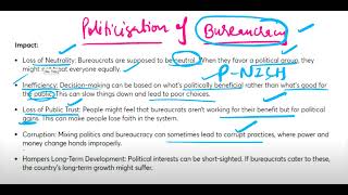 POLITICIZATION OF BUREAUCRACY