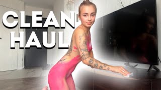 [4K Housewife] ❤️ Body art suit | How to clean TV | Body art Haul | Try Haul