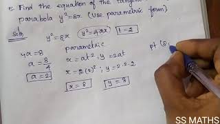 TN 12 Maths | Ex:5.4 Q.No.5 | Chapter 5 Two dimensional analytical Geometry ll | Parametric form