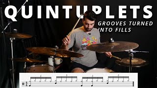 Quintuplet Grooves You Can Use As Fills To Spice Up Your Playing! | Quintuplet Lesson