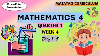 Mathematics 4 Matatag Curriculum Quarter 1 Week 4 Day 1-5