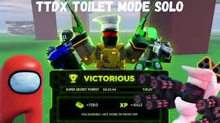 TDX | Solo Toilet mode in 17 minutes