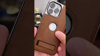 Genuine Leather Bracket Holder Case - iPhone