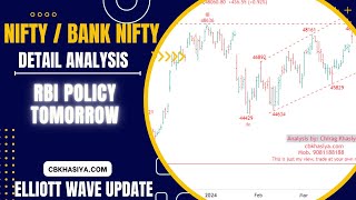 Nifty & BANK Nifty Detail analysis using Elliott wave 5april 2024