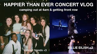 front row BILLIE EILISH CONCERT VLOG *4am camping out, pit experience* HTE TOUR VANCOUVER